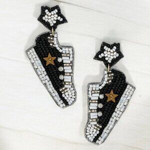 HANDMADE ~ Seed bead Sneakers Earrings
